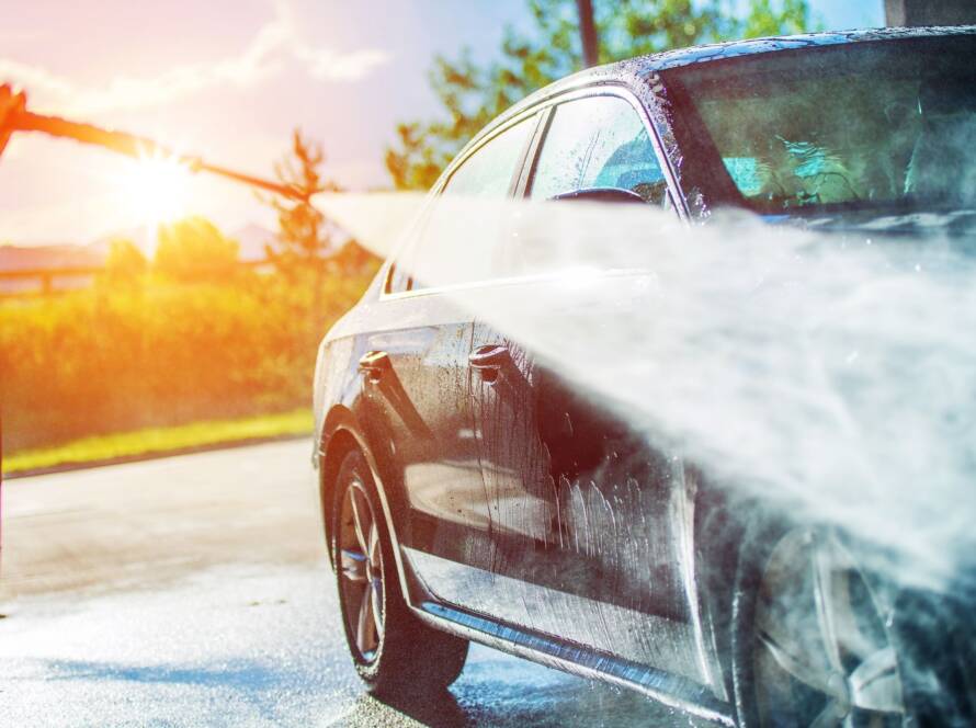 Freshly detailed car in downtown Toronto